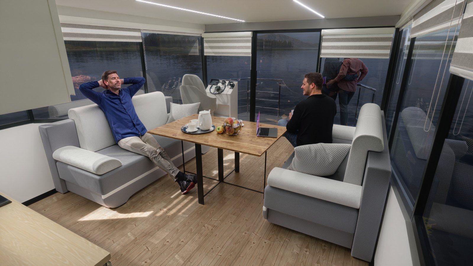 Salon w houseboacie